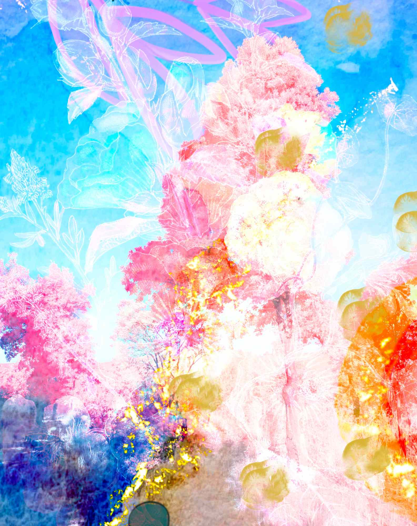 Collage Papers Art Journaling Nature
