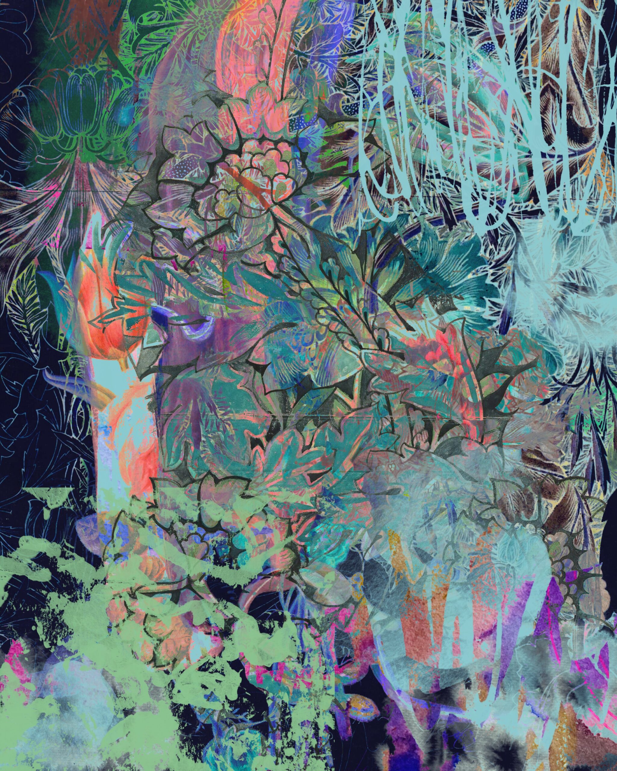 free printable collage paper for junk journals and mixed media art