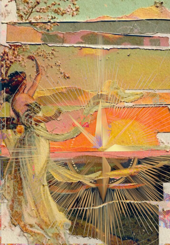 free printable abstract collage paper for junk journals with vintage textures and warm tones